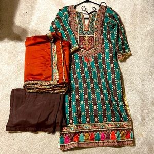 MULTI COLOR SUIT. Sharara suit